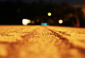 road, ночь, night, light, Макро, эффект боке, дорога, macro, свет