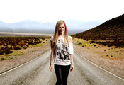 горы, Avril lavigne, девушка, певица, the long road, singer, дорога, music