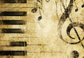 Скрипичный ключ, музыка, текстуры, пианино