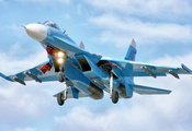 Су-27, истребитель, полет