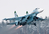 Су-27, взлет, форсаж