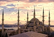 мечеть султанахмет, турция, стамбул, город, Istanbul, turkey