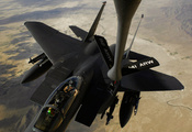 F-15e strike eagle, ввс сша, самолет, заправка