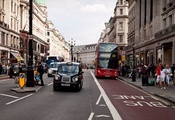 лондон, улица, street, автобус, England, движение, buss stop