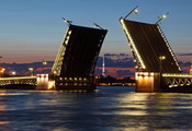 разводной мост, Санкт-петербург, питер, нева
