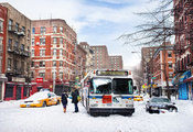 нью-йорк, зима, usa, winter, east village, снег, nyc, snow, New york