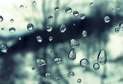Макро, вода, дождь, текстура, капли