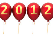 2012, шарики, фон, Новый год