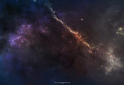 Omaet nebula, туманность, звезды, созвездие, свет