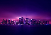 ночь, New york, manhattan, city, город, небоскребы, night, здания, огни