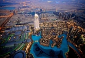 Дубай, вода, небоскребы, башни, бассейн, дома, оаэ, dubai