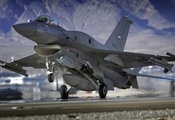 авиация, истребитель, обои, америка, F16 falcon, взлёт