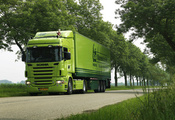 тягач, green, road, грузовик, р500, скания, scania trucks, truck, Scania, r ...