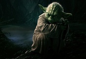 Yoda, jedi, уши, мантия, йода, магистр, зелёный, джедай