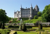 сад, scotland, парк, замок, castle, Dunrobin, sutherland, шотландия