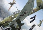Junkers, sturzkampfflugzeug, лапотник, штука, лаптёжник, ju-87
