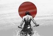 samurai, смелость, буси, japan, katana, мужество, sun, Самурай, воин