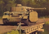wrobel, Рисунок, панцер 4, вермахт, pzkfw 4 ausf h, средний танк