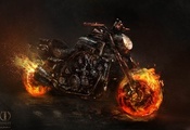 байк, spirit of vengeance, мотоцикл, Призрачный гонщик 2, ghost rider