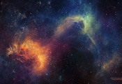 nebula, свечение, space, звезды, Universe