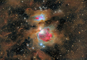 туманность, созвездие, Орион, пыль, m42, m43