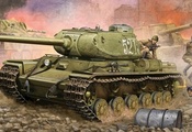 тяжёлый, танк, кв-85, советский, Рисунок, клим ворошилов