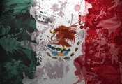 Мексика, флаг, краски, орёл