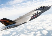 Lockheed martin f-35 lightning, самолет, истребитель, в полете, wallpaper