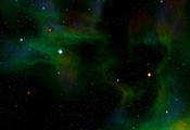 Хаббл, зеленый, телескоп, снимок