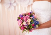 Свадебный, праздник, букет, цветы
