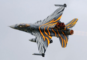 F-16am, fighting falcon, вираж, истребитель