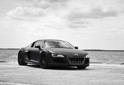 черная, tuning, ауди, Audi r8