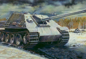 ostfront, т-34, зима, Jagdpanther, истребитель танков, война
