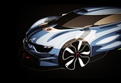 concept, передок, Renault, sketch, алпайн, арт, рено, alpine, a110-50, art