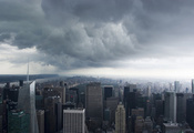 Storm clouds, new york, usa, manhattan, сша, nyc, нью-йорк
