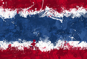 Королевство таиланд, краски, флаг, flag