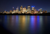 ночь, сидней, night, downtown skyline, Australia, австралия, sydney