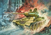 Рисунок, средний танк, т-3485, ркка