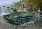 арт, рисунок, Т - 34