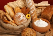 bread, baskets, muffin, bread, flour, flower