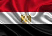 Egypt, Satin, Flag