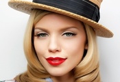 Annalynne McCord, Actress, USA, Blonde, Red, Lips, Hat