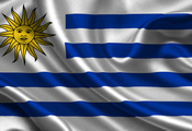 Uruguay, Satin, Flag