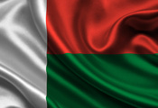Madagascar, Satin, Flag