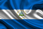 Nicaragua, Satin, Flag