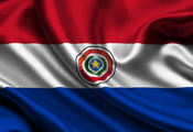 Paraguay, Satin, Flag