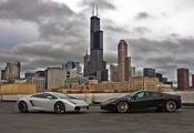 silver, chicago, феррари, f430, black, lamborghini, Ferrari, gallardo, ламб ...