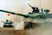 китайский основной боевой танк, танк, пыль, Тип 99