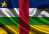 Central African Republic, Satin, Flag