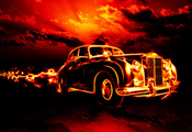 red sky, flame, city, horror, clouds, car, ghost rider, hell, creepy, smoke ...
